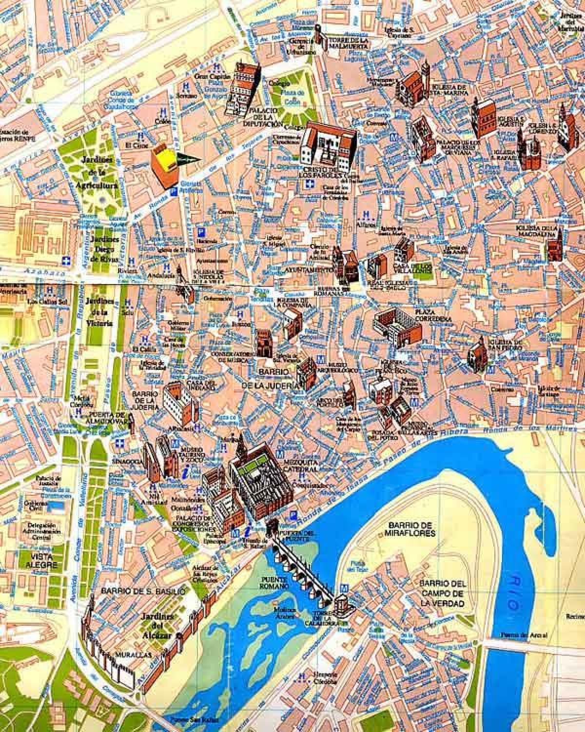 χάρτης της Σεβίλλης walking tour