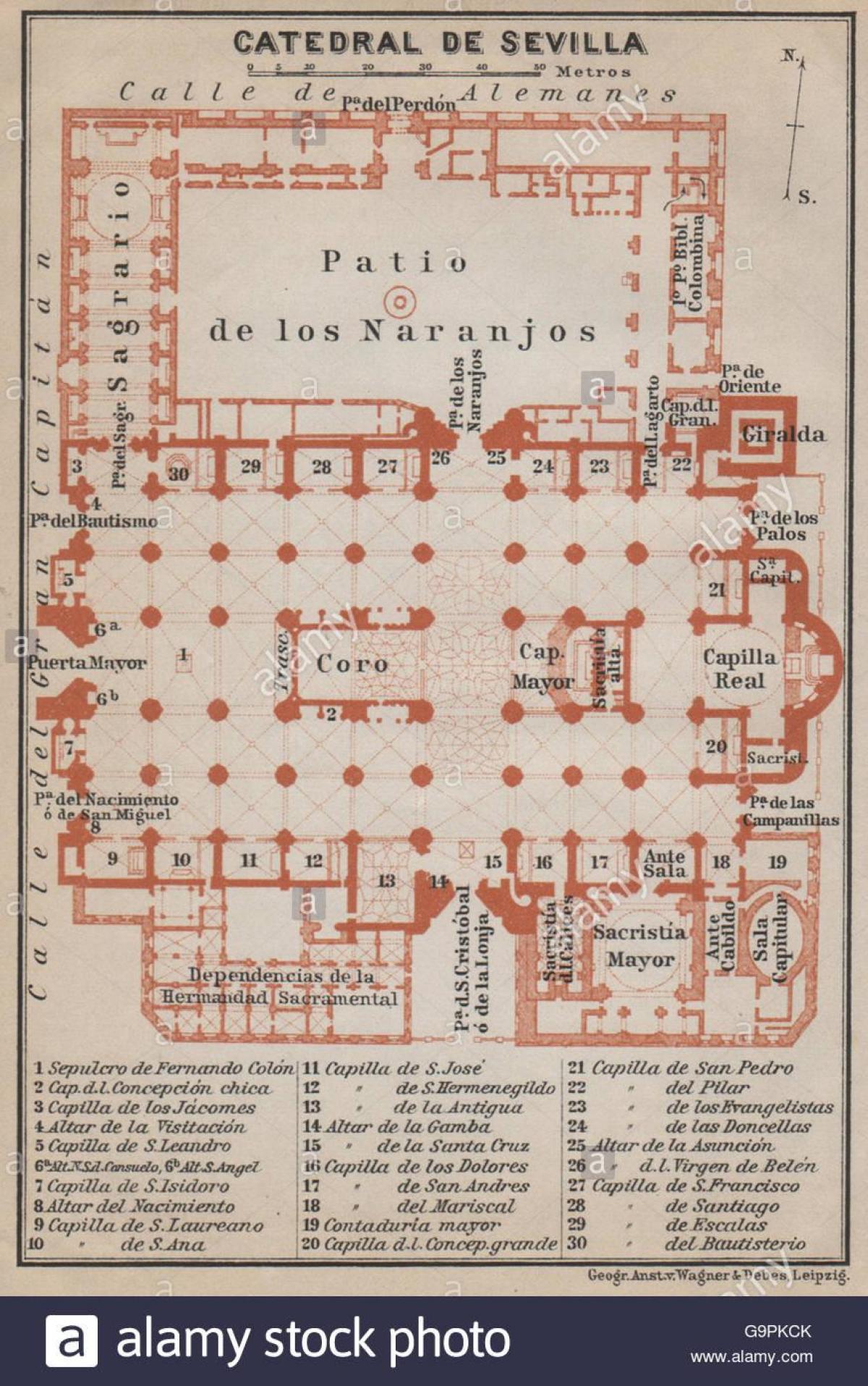 χάρτης της καθεδρικό ναό της Σεβίλλης