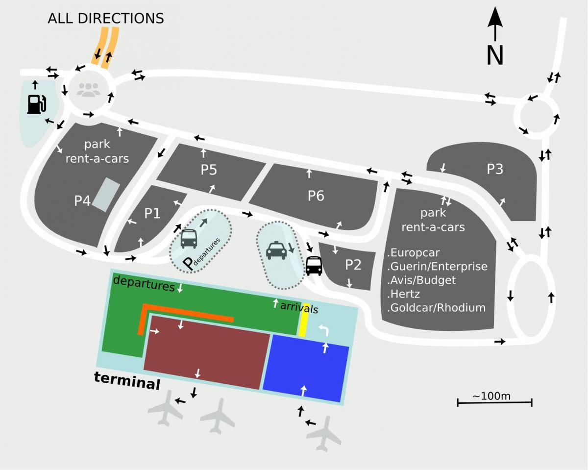 Sevilla airport χάρτης