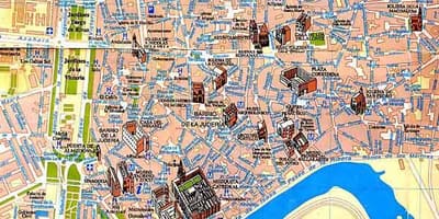 Χάρτης της Σεβίλλης walking tour