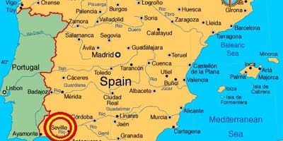 Sevilla espana χάρτης