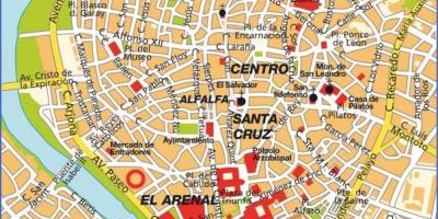 Σεβίλλη ισπανία χάρτη τουριστικά αξιοθέατα